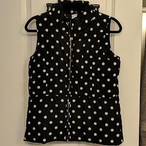 Polka dot puffy vest
